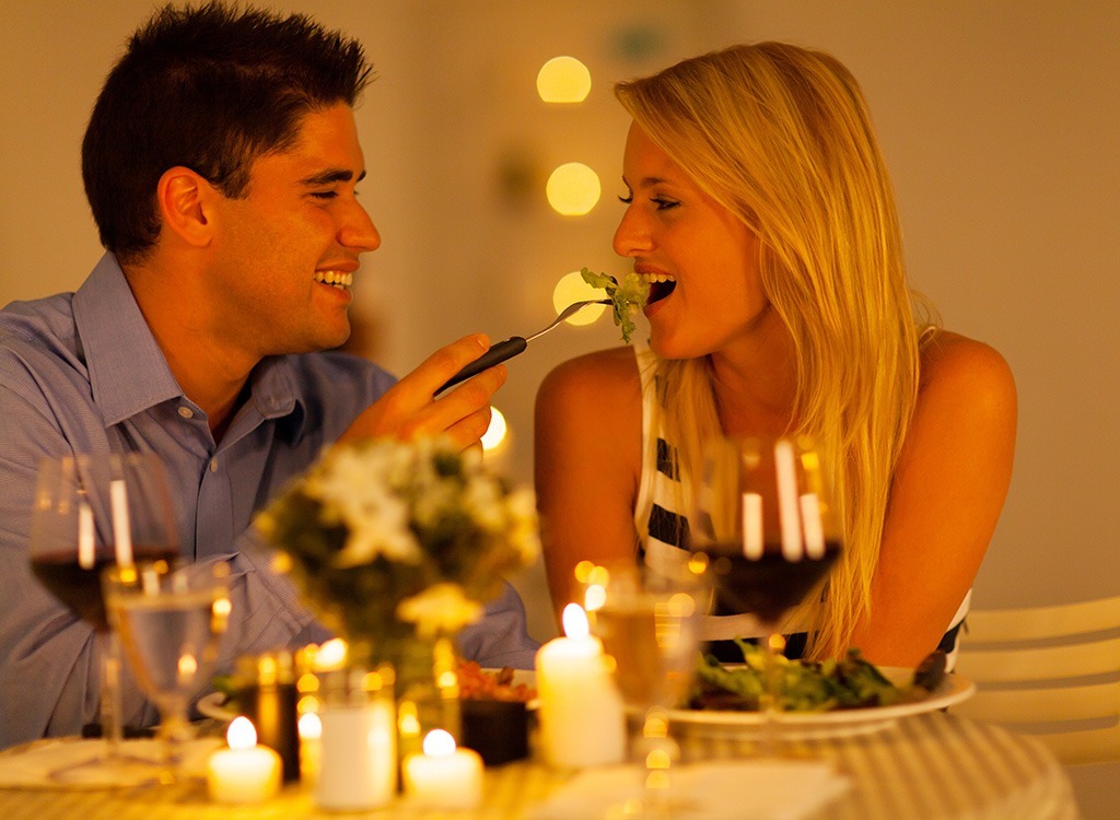 eating something fancy together can help couples relax