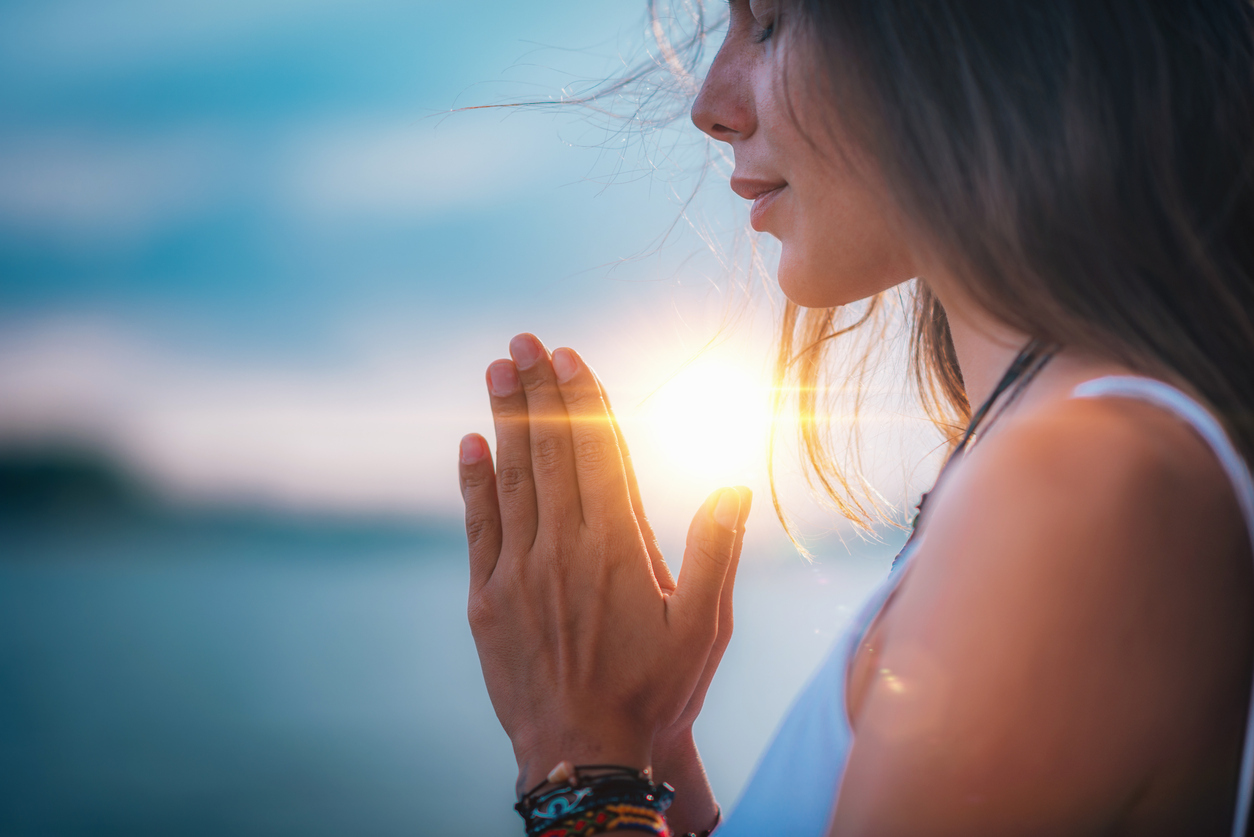 Young woman meditating