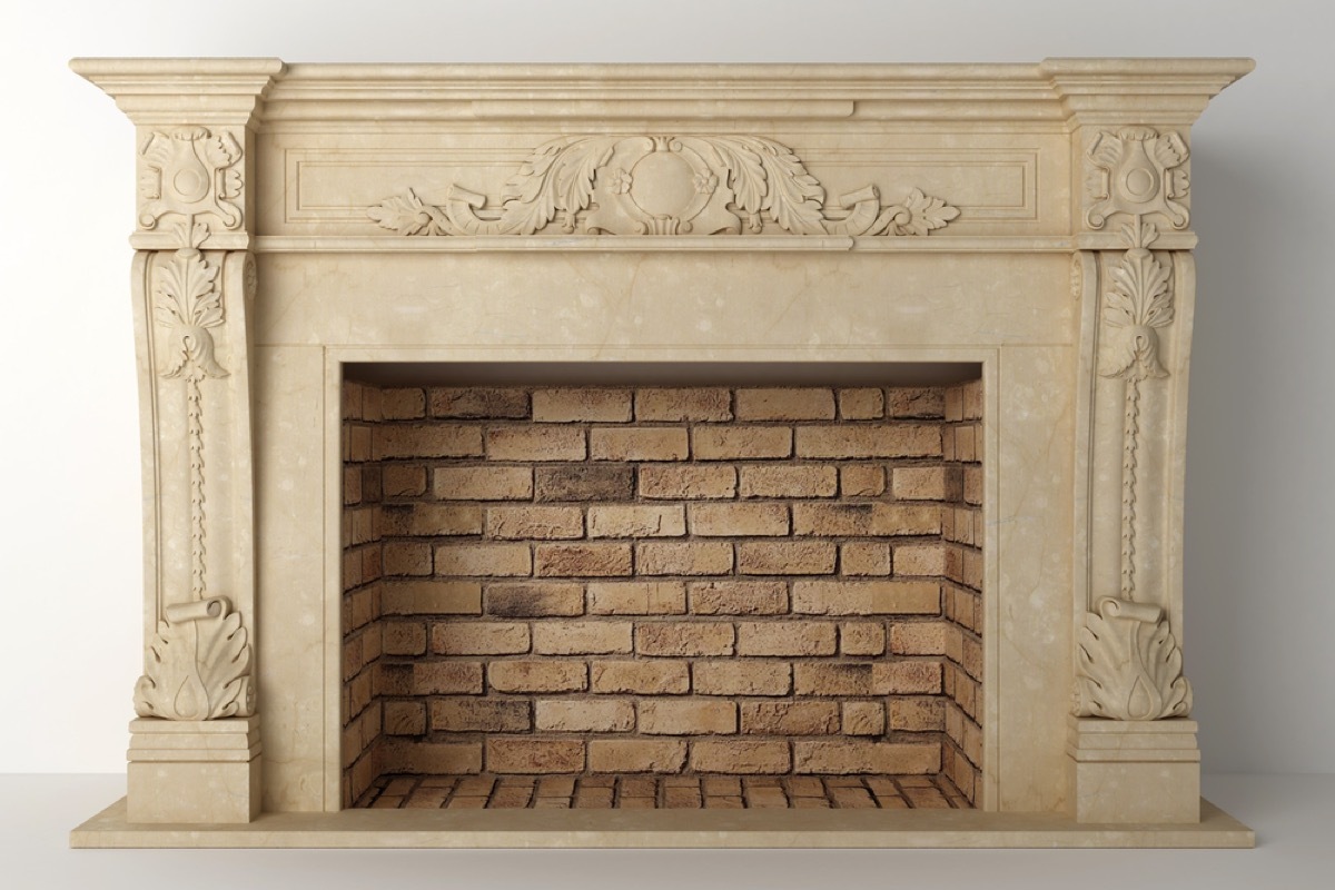 antique fireplace, vintage home upgrades