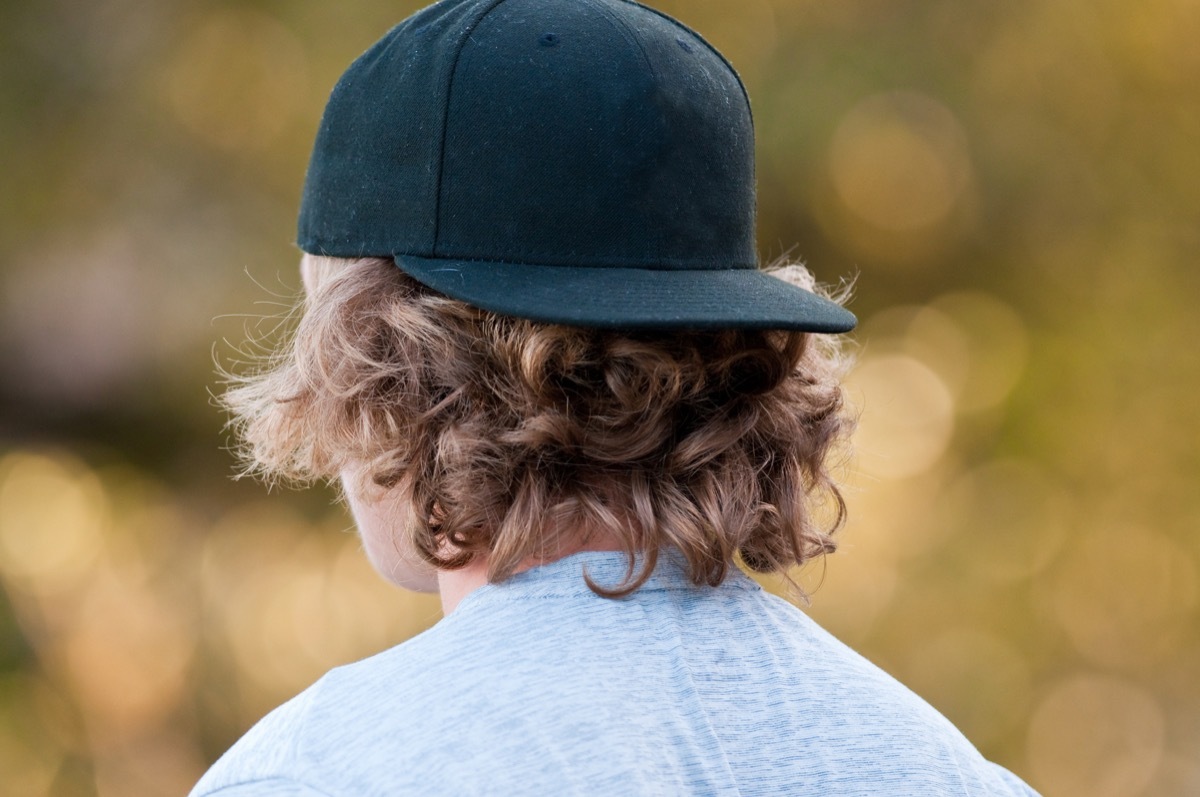 backward hat on a guy