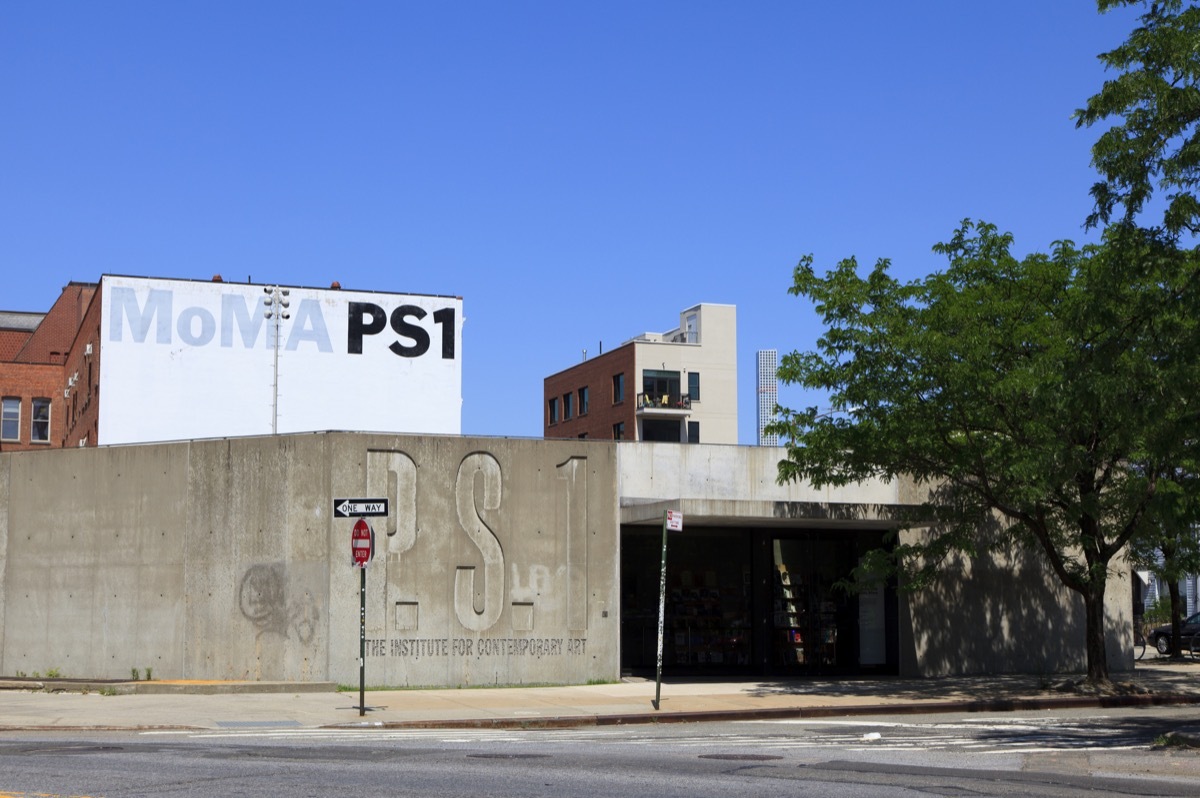 View of the exterior of the P.S.1 in Queens