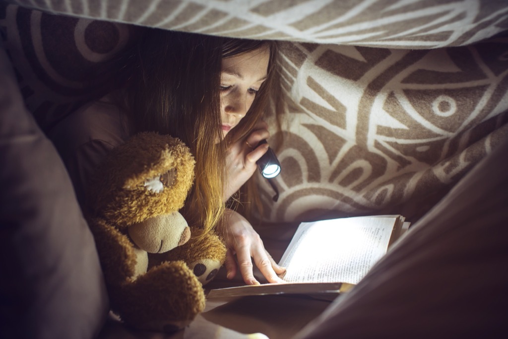 girl reading in dark outdated life lessons