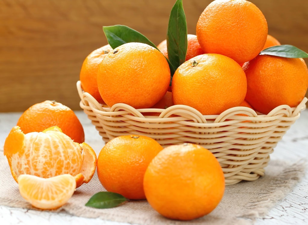 Tangerines in a basket