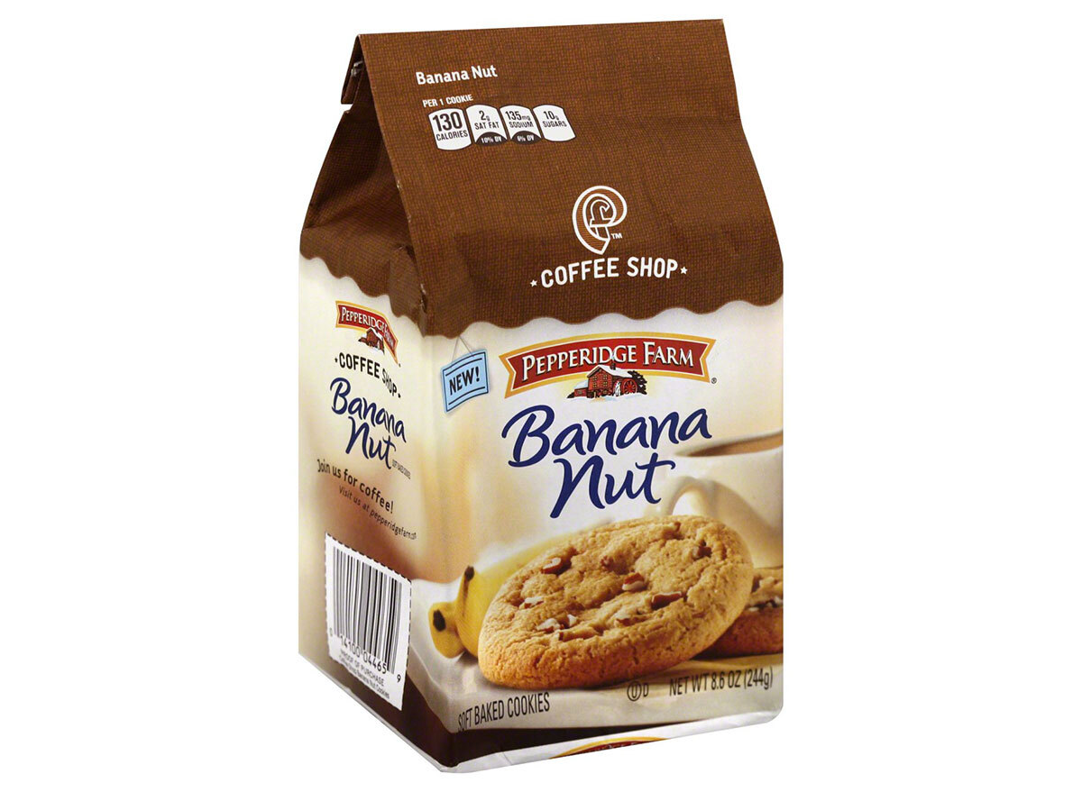 package of peppermint farm banana nut cookies