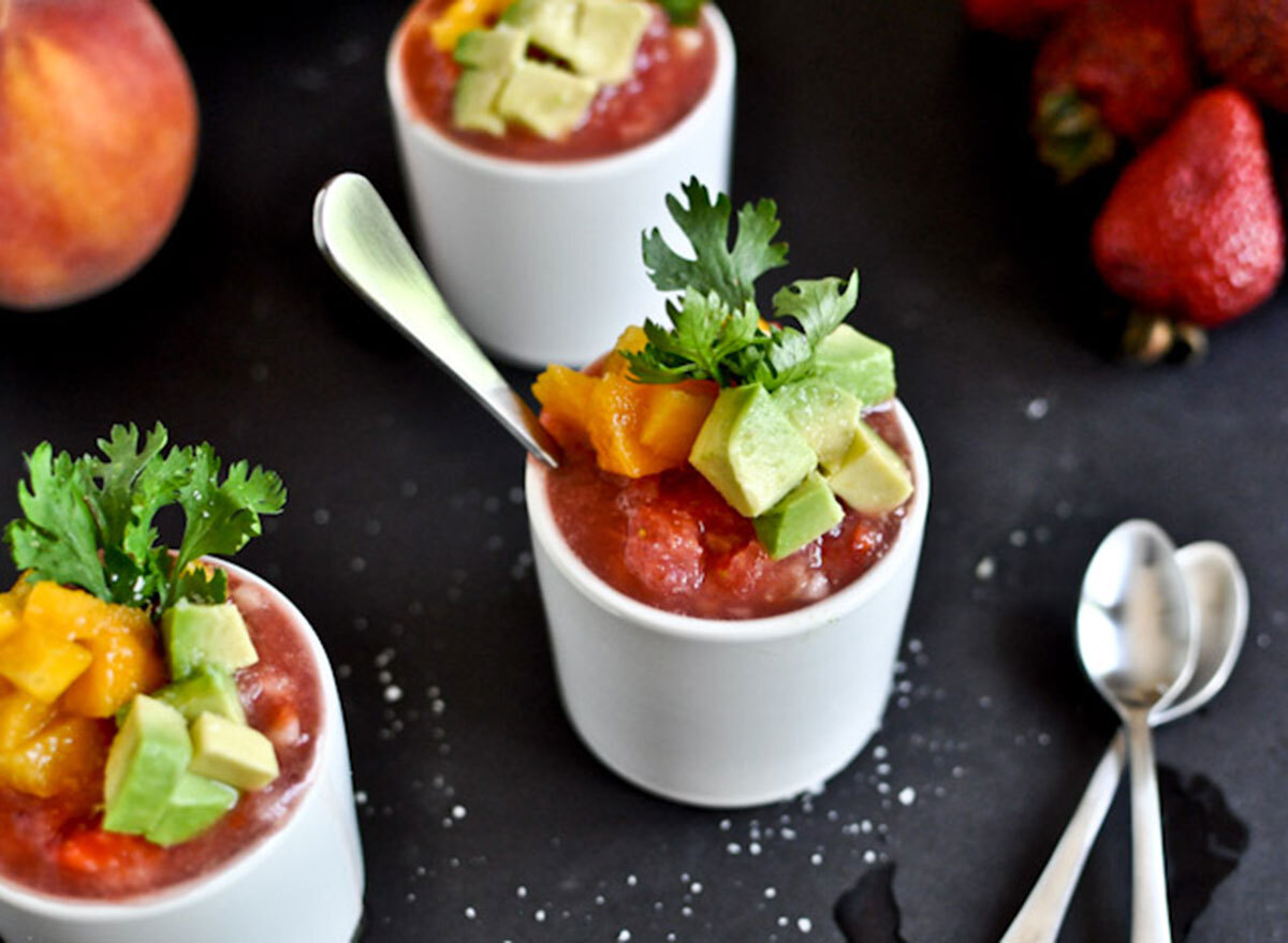 strawberry peach gazpacho