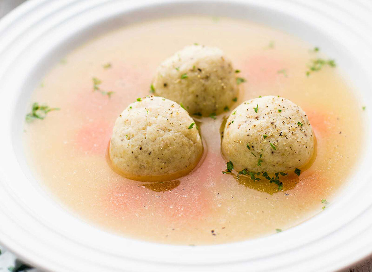 homemade matzo ball soup