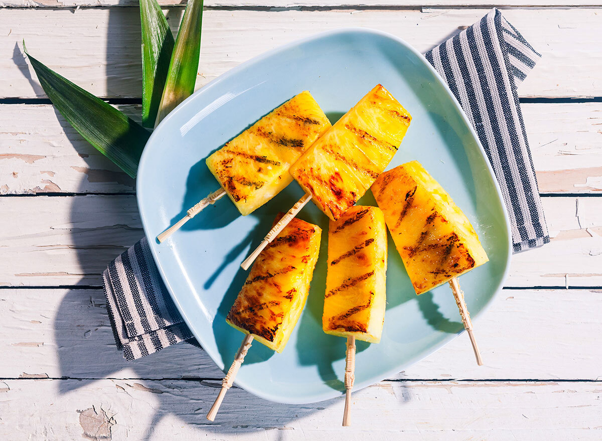 grilled pineapple sticks