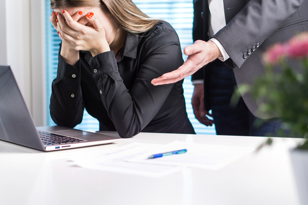 Upset Woman at Work Sexist at Work