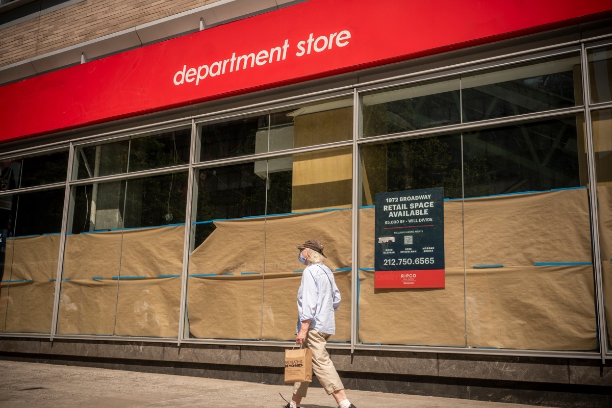 Former home of a Century 21 department store, now vacant real estate, in the Lincoln Square neighborhood of the Upper West Side in New York