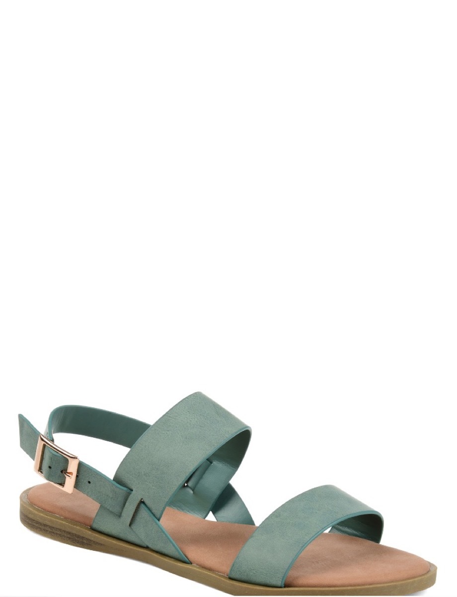 green sandals with two straps, affordable sandals