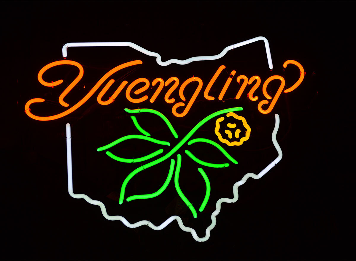 sign for yuengling beer