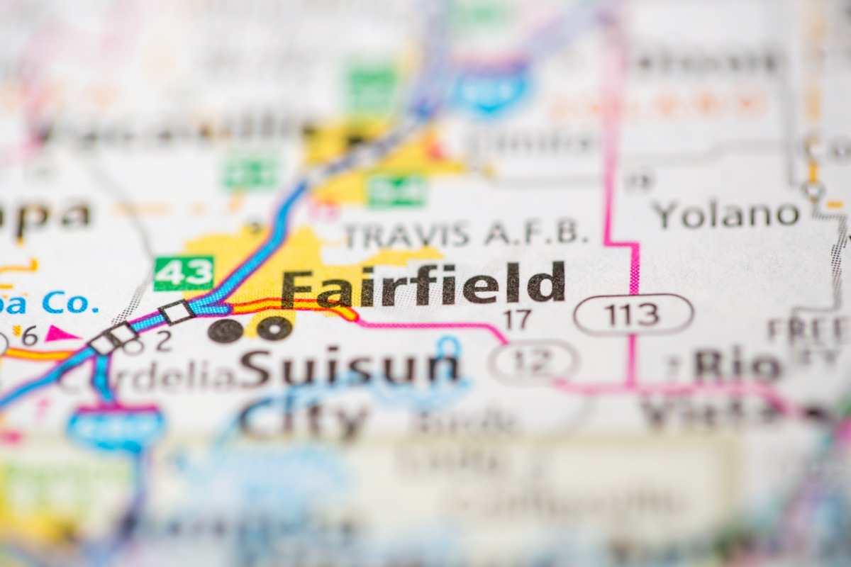 fairfield california map