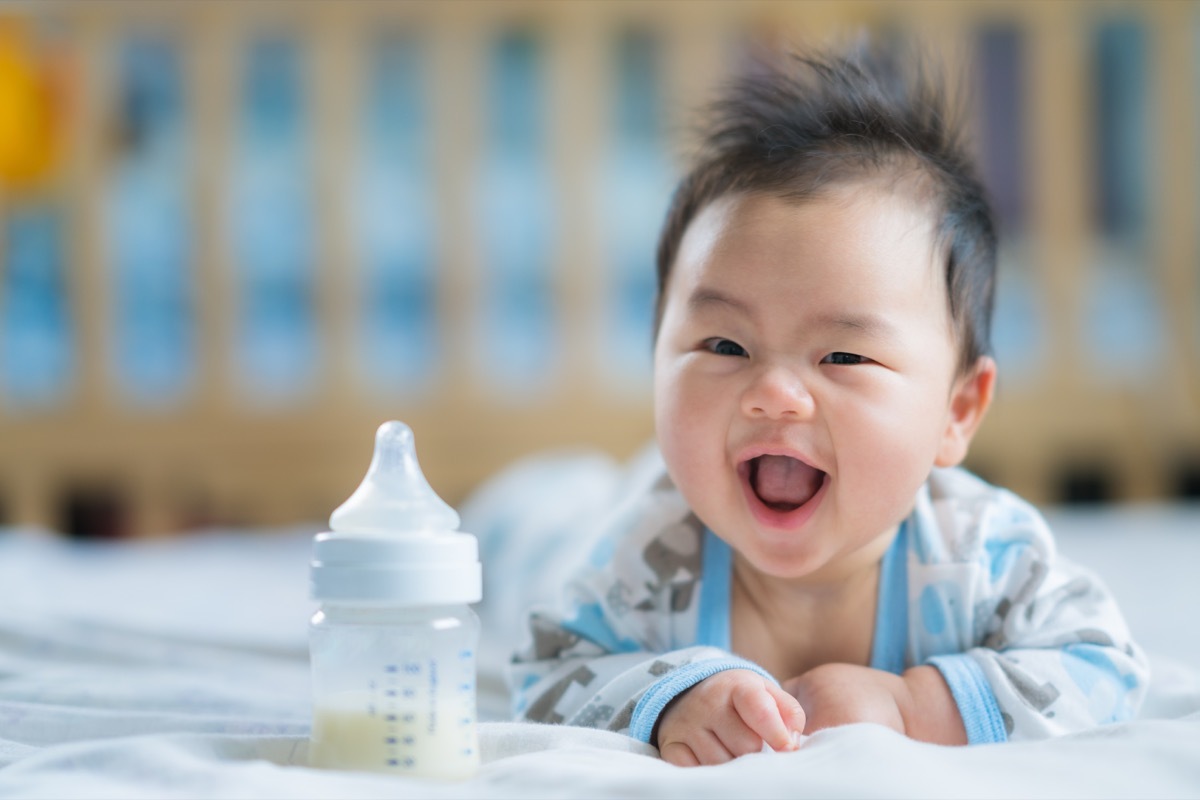 smiling asian baby