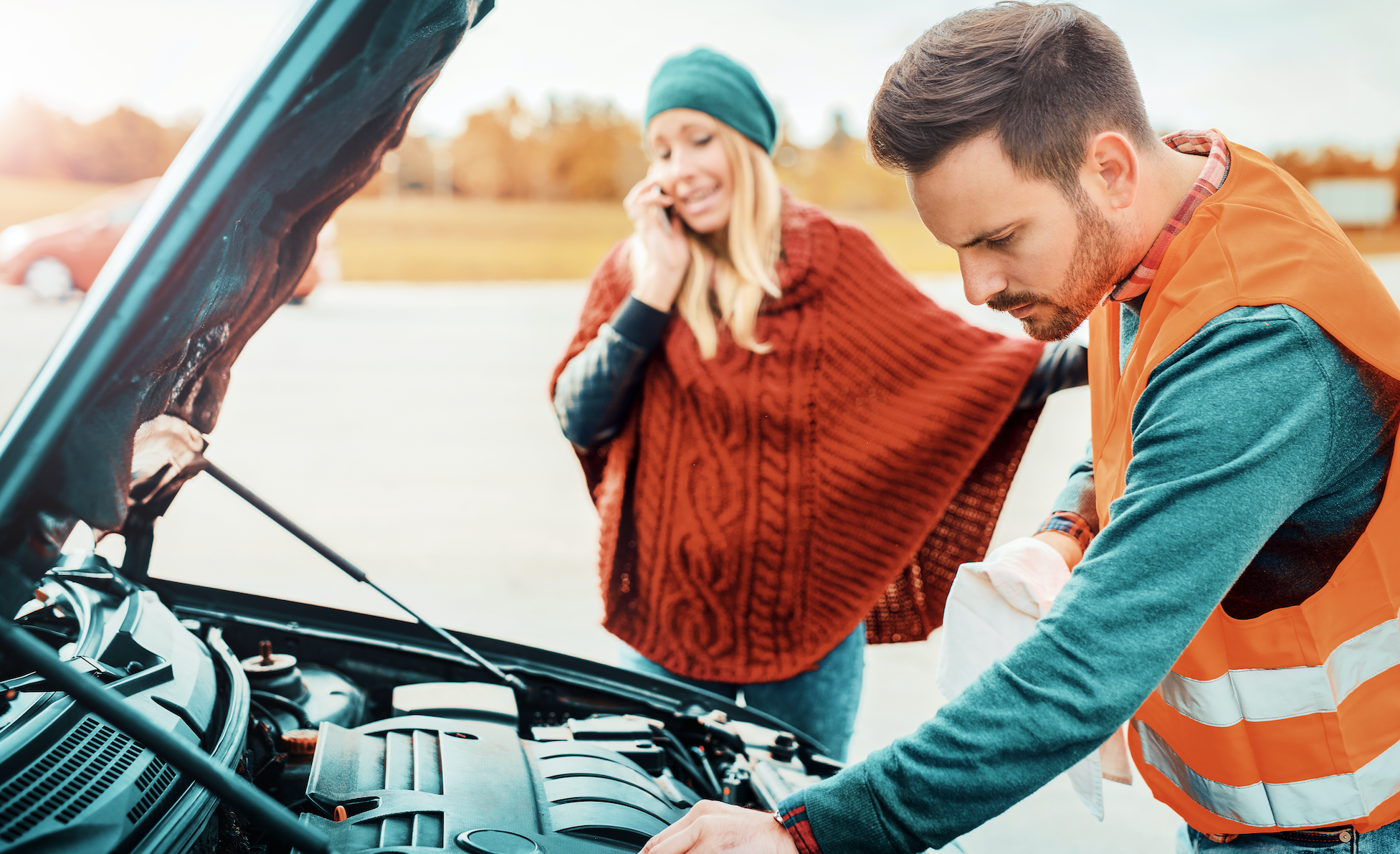 man looking under the hood of the car, what he wants you to say