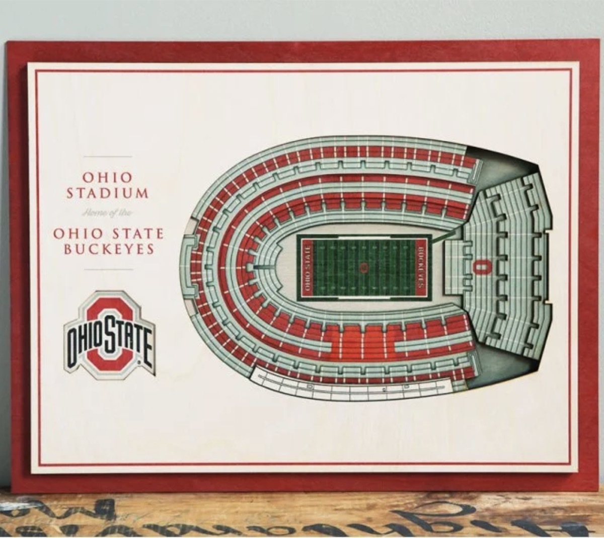 wooden five layer stadium art