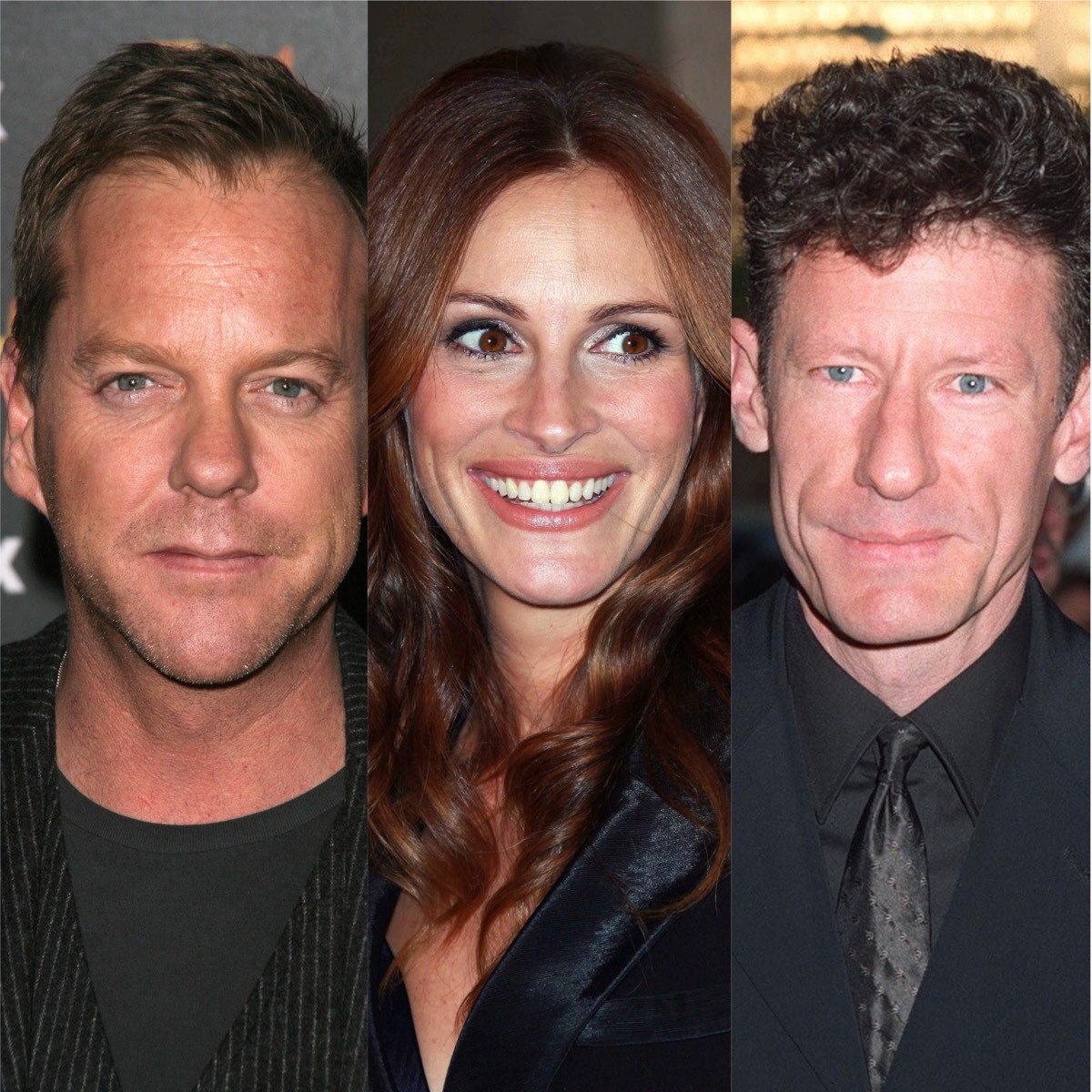 Kiefer Sutherland, Julia Roberts, and Lyle Lovett