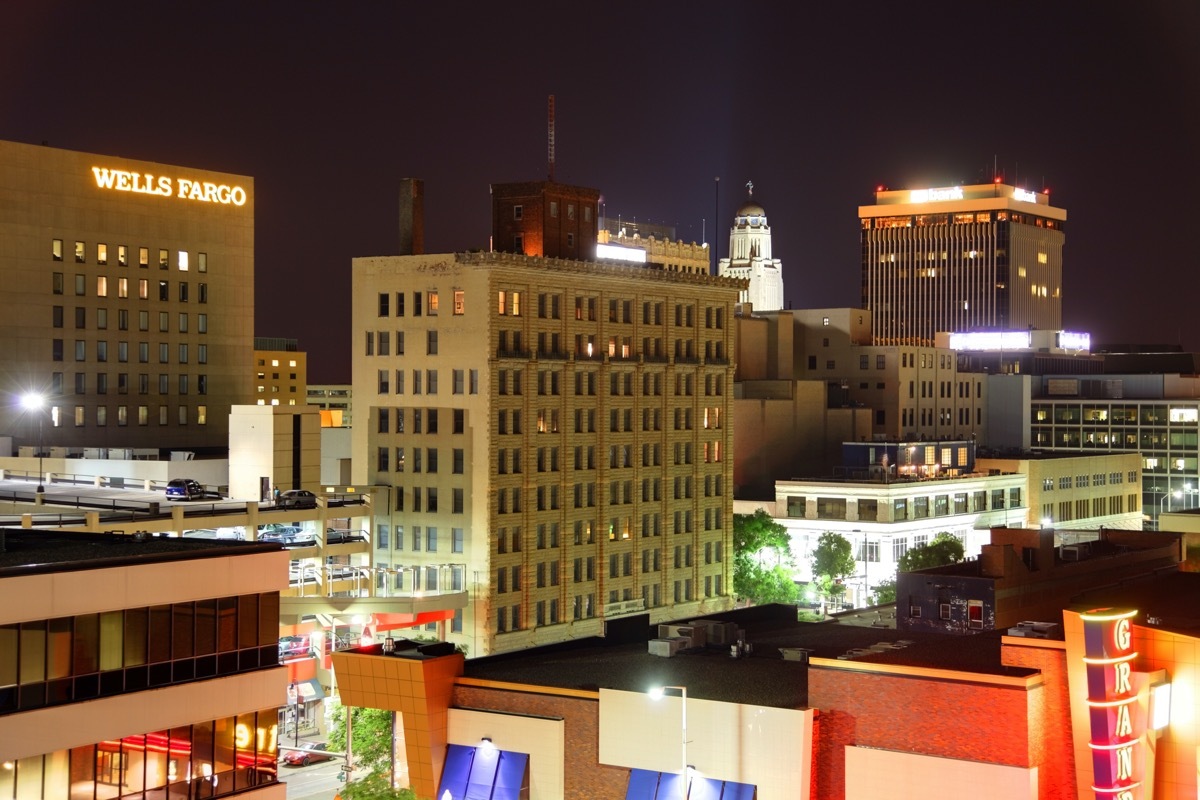 cityscape photo of Lincoln, Nebraska at nigh