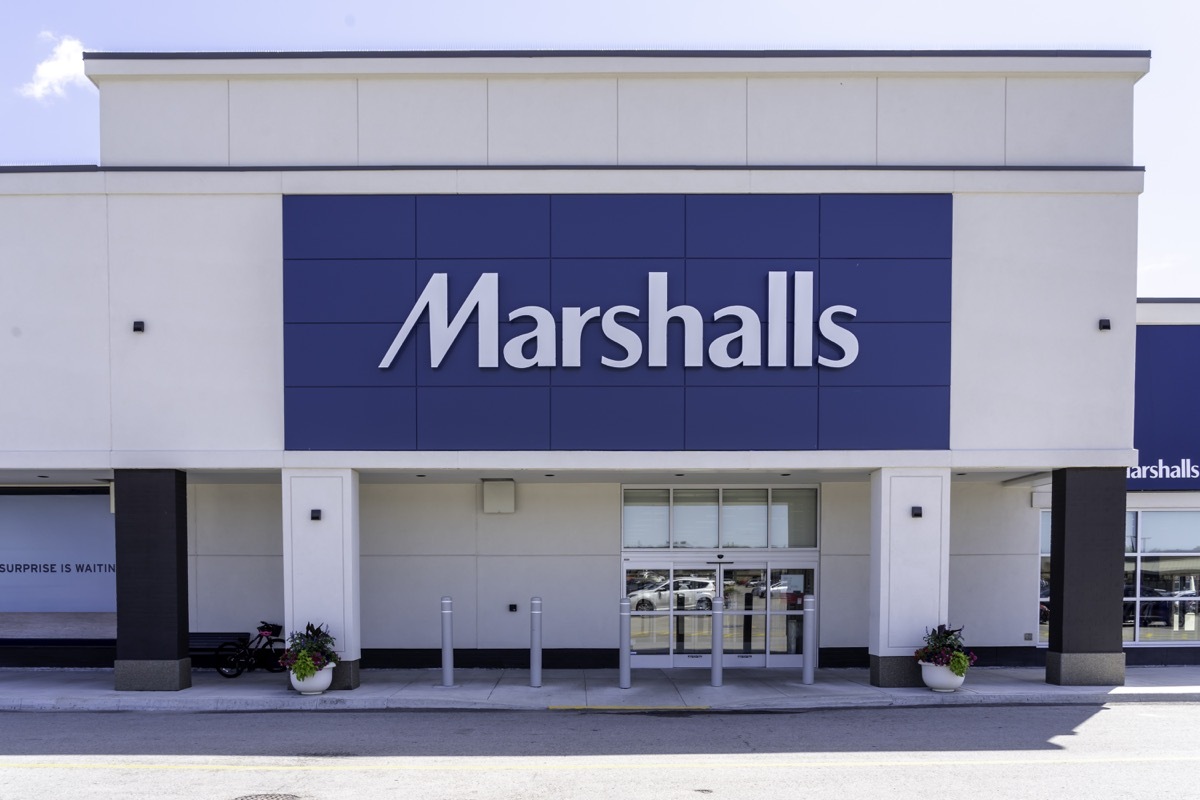 Oakville, Ontario, Canada - July 14, 2019: Marshalls store in Oakville, Ontario, Canada near Toronto. Canada. Marshalls is a chain of American off-price department stores.