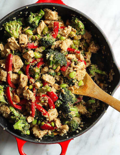 Thai peanut chicken stir-fry