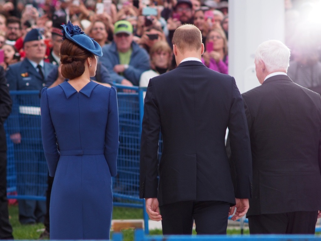 kate middleton and prince william from behind