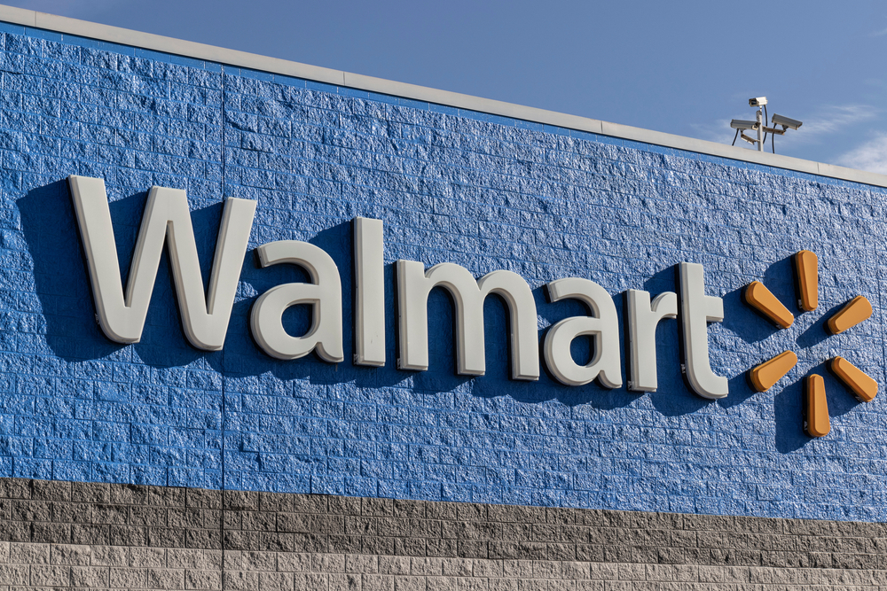 A Walmart store sign