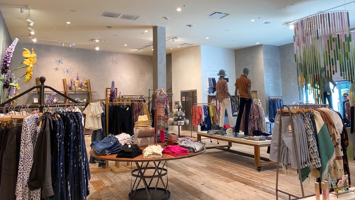 The interior of an Anthropologie store at an outdoor mall in Orlando, Florida.