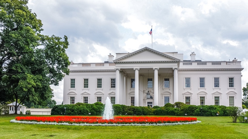 white house on a cloudy day