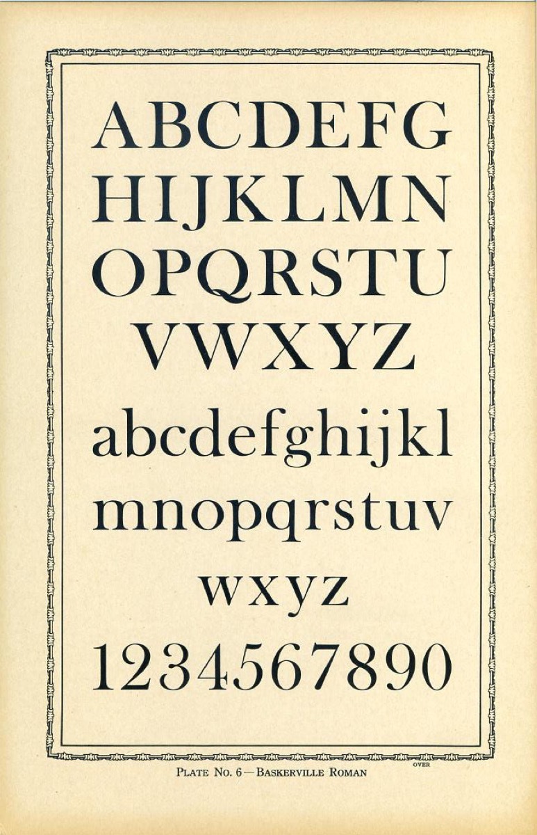 alphabet baskerville font, smarter facts