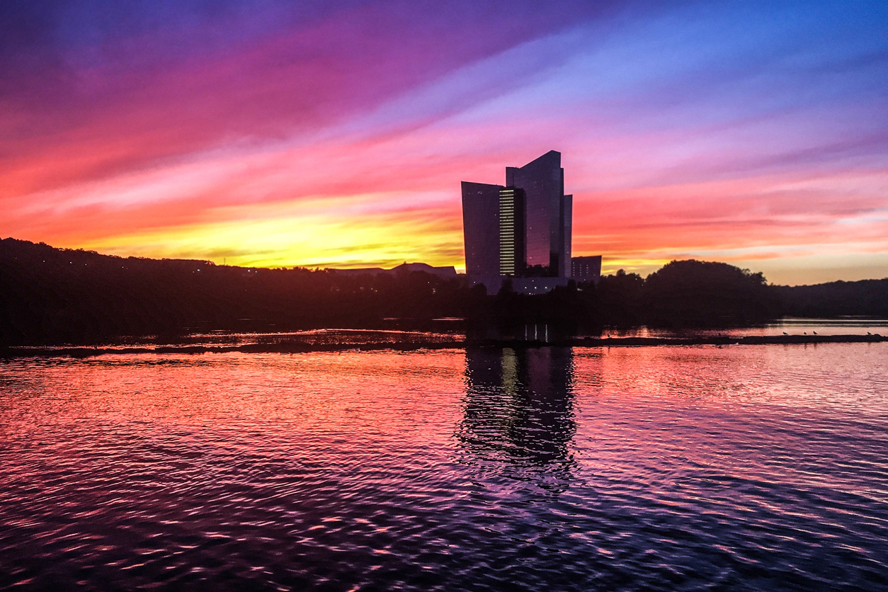 An outside view of the Mohegan Sun Casino and Hotel in Connecticut