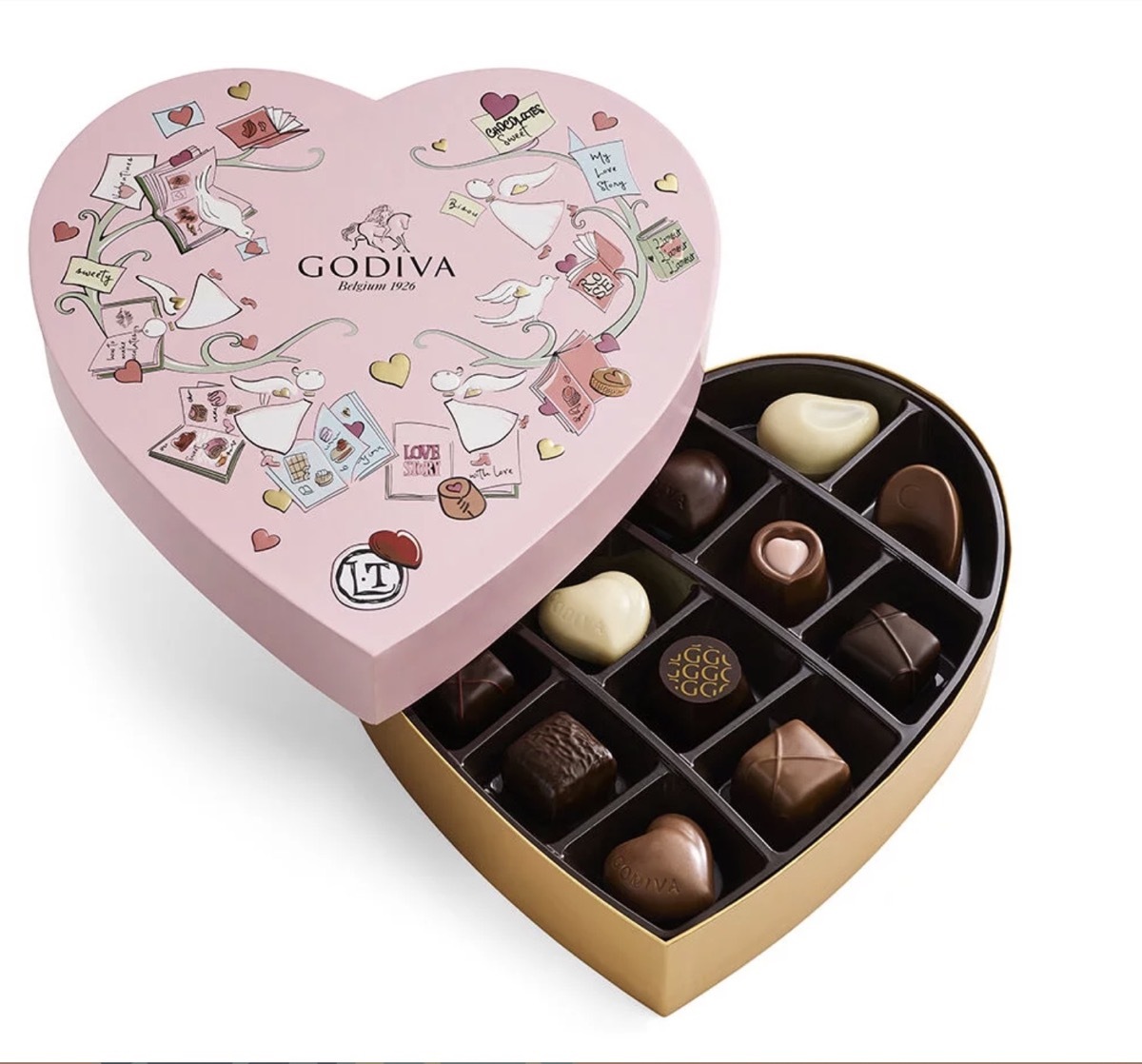 heart shaped box of chocolates