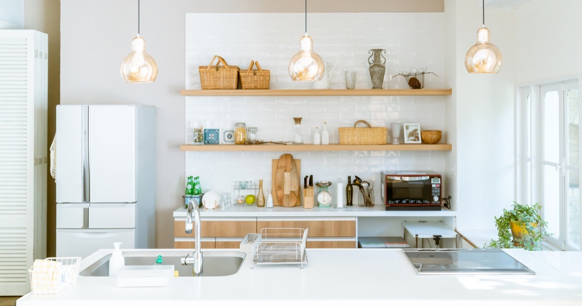 Kitchen with Open Shelving Storage, interior design mistakes 