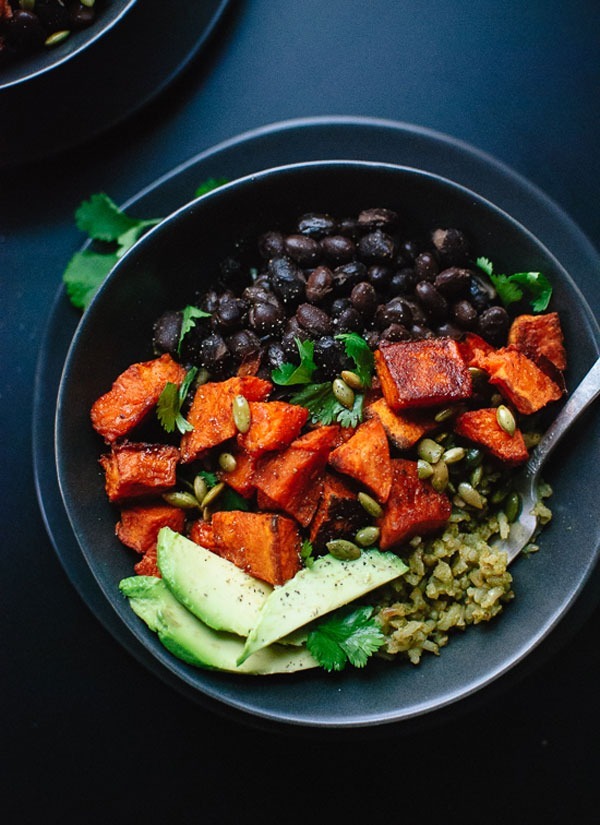 Bowl roundup Spicy Sweet Potato and Green Rice Burrito Bowls