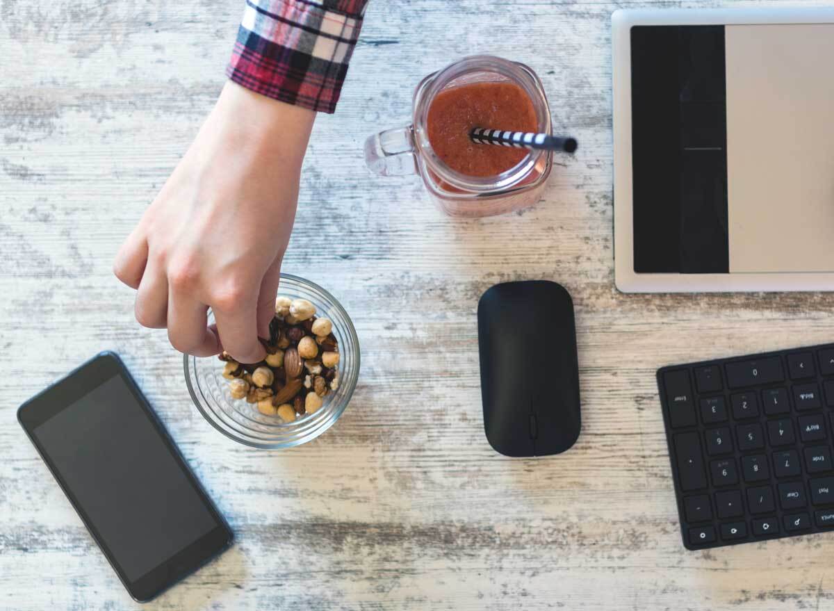 Healthy office desk snacks