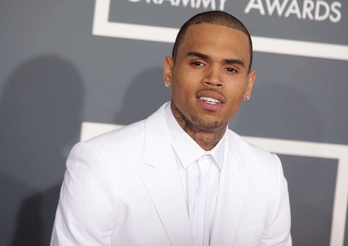 chris brown on the red carpet