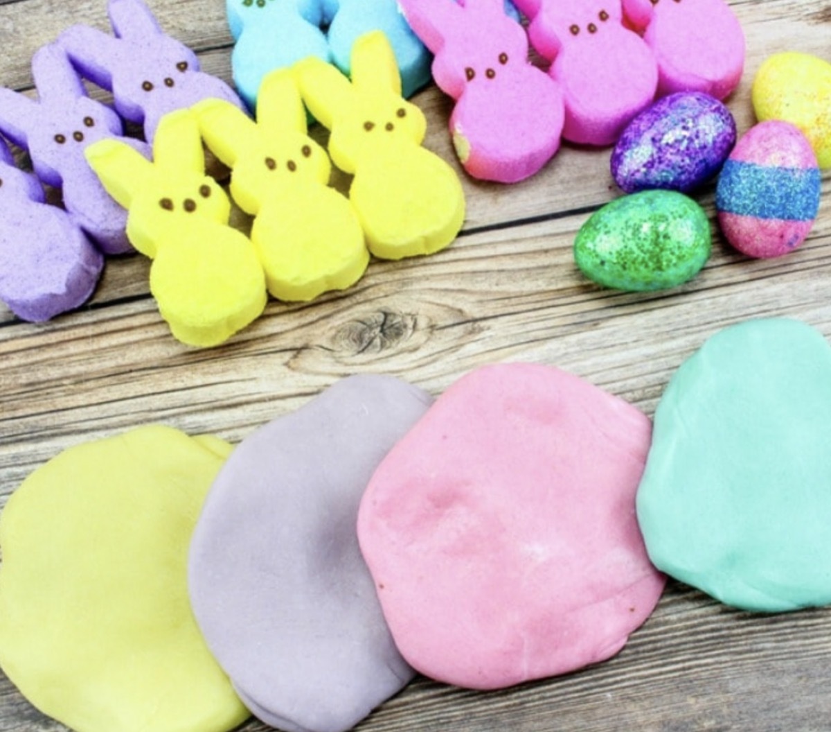 Edible peep playdough