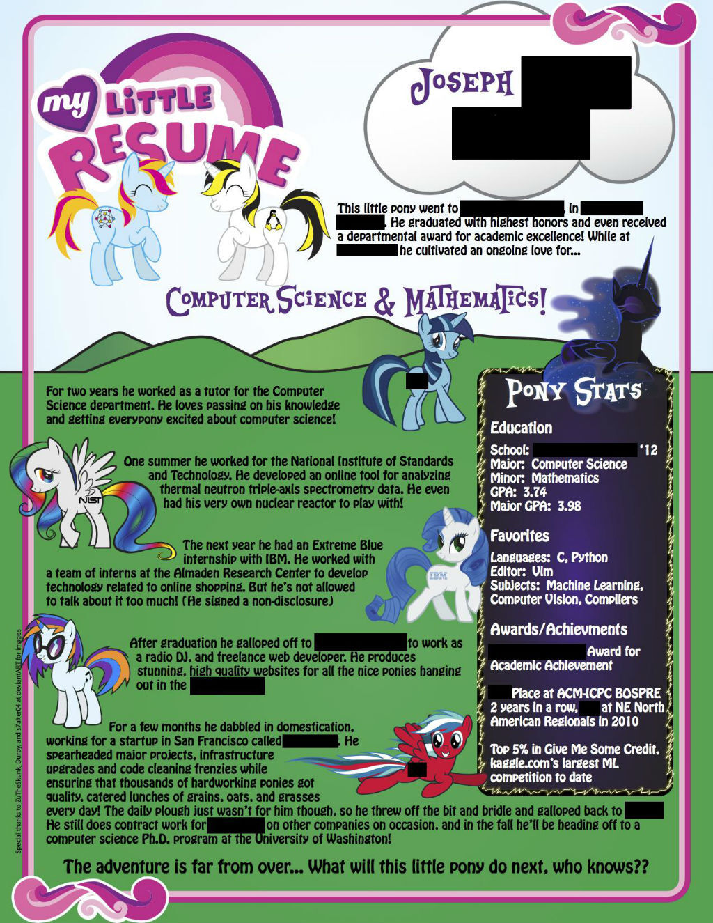 My Little Pony Resume