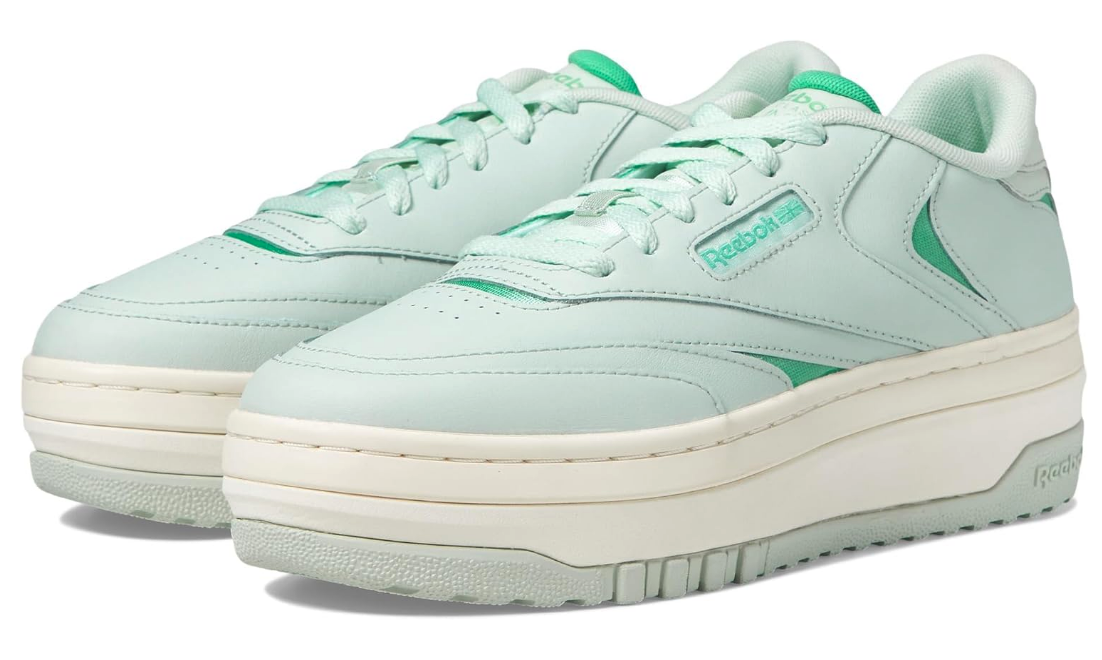 Reebok platform sneakers in aqua color