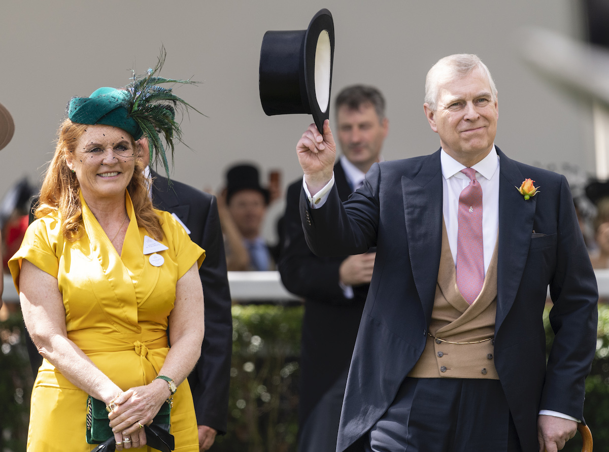 Prince Andrew, Duke of York and Sarah Ferguson, Duchess in 2019 in Ascot, England.