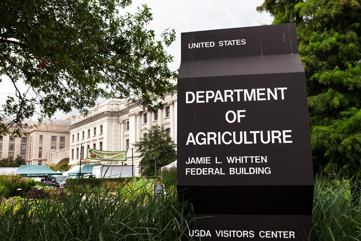 sign for the usda building