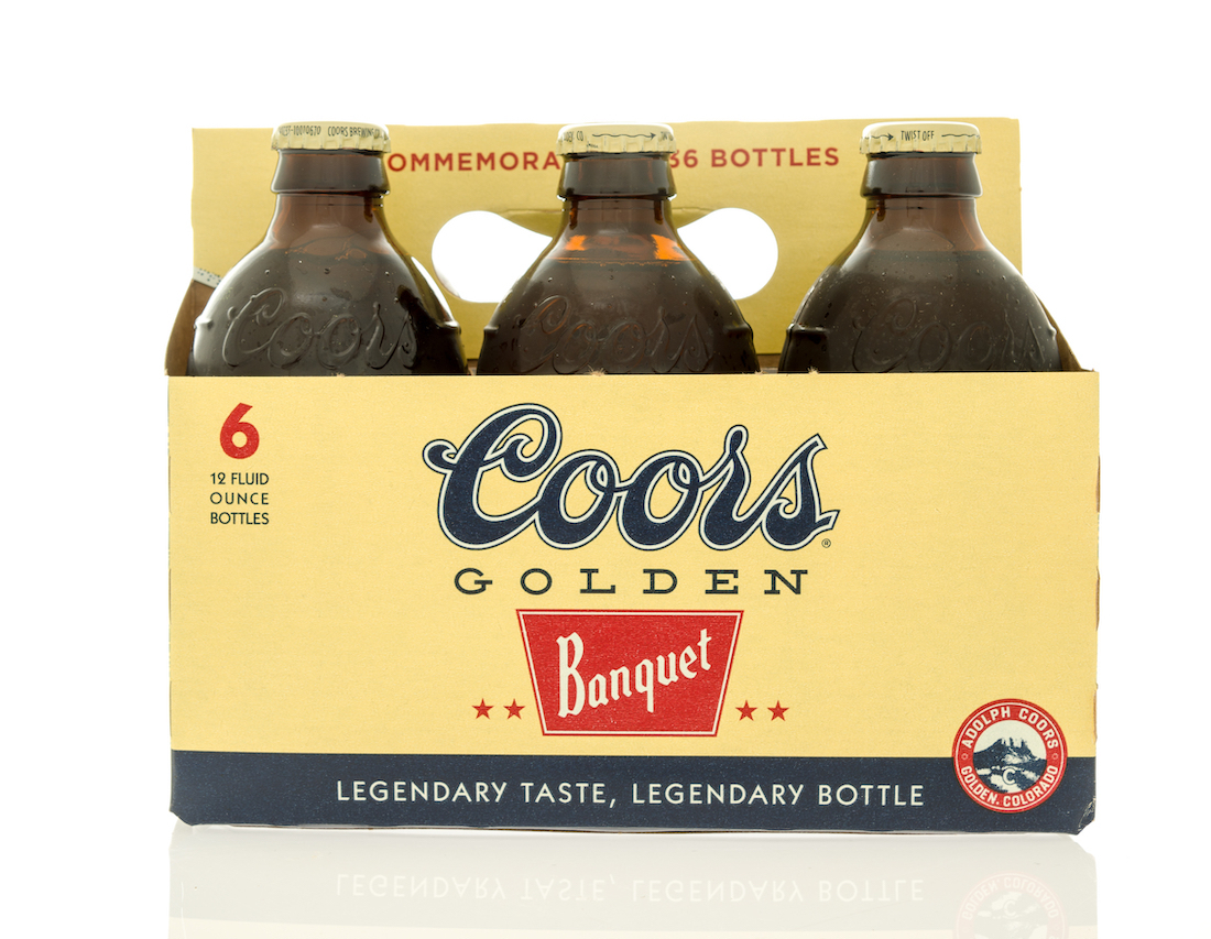 Six pack of Coor's original beer.