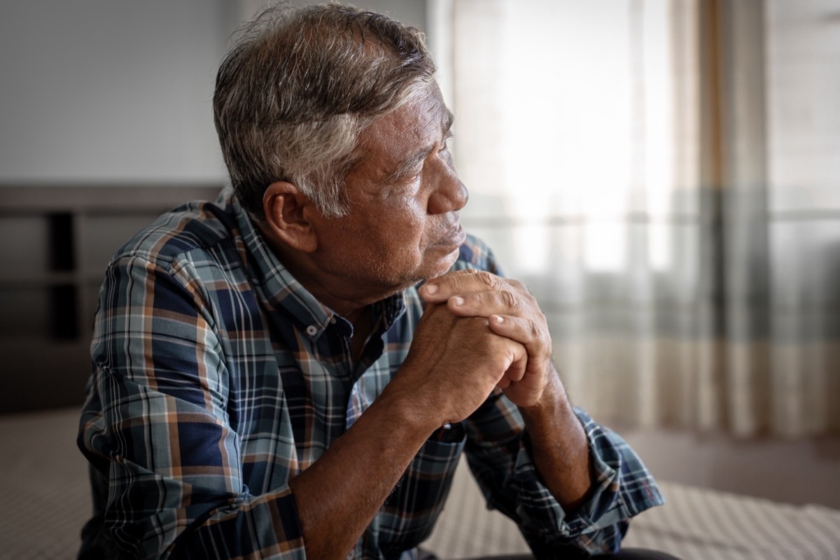 pensive older man