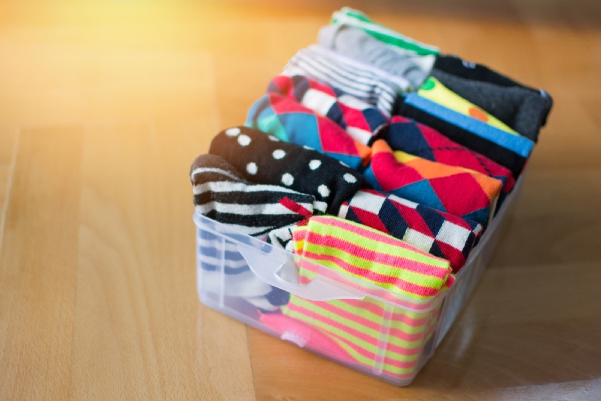 sock organizer, downsizing your home