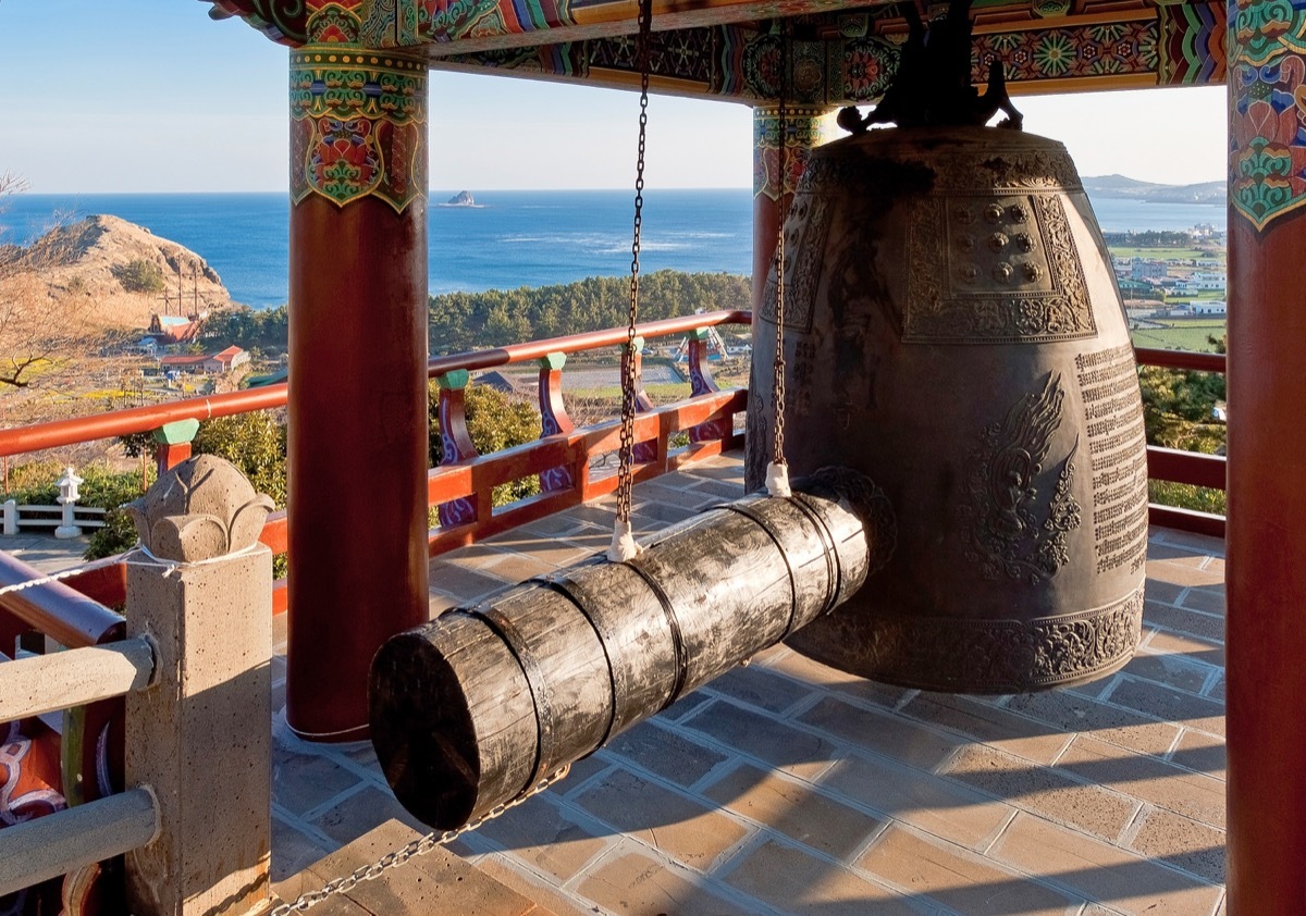 Monastery bell at a Buddhist temple