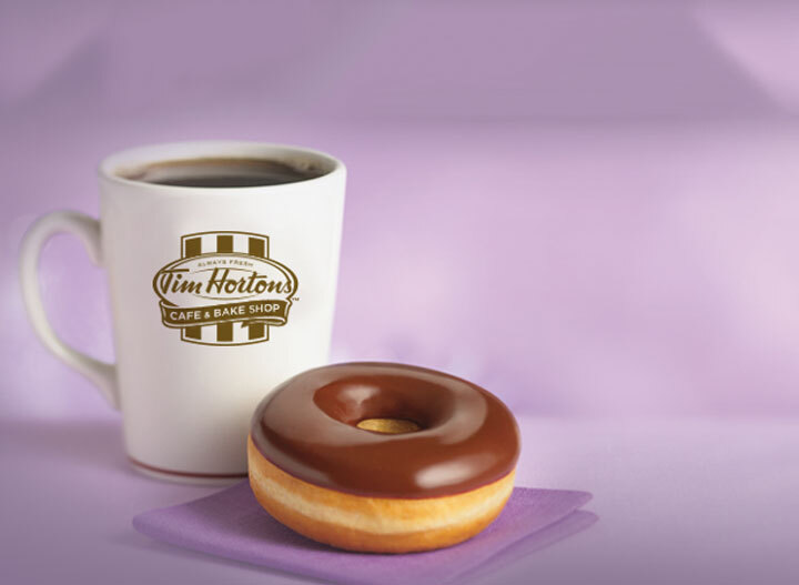 Tim horton chocolate glazed doughnut