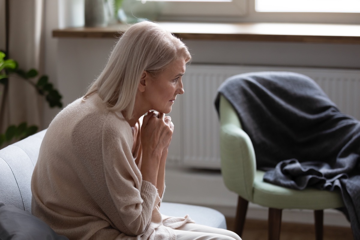 Woman with a hunched back