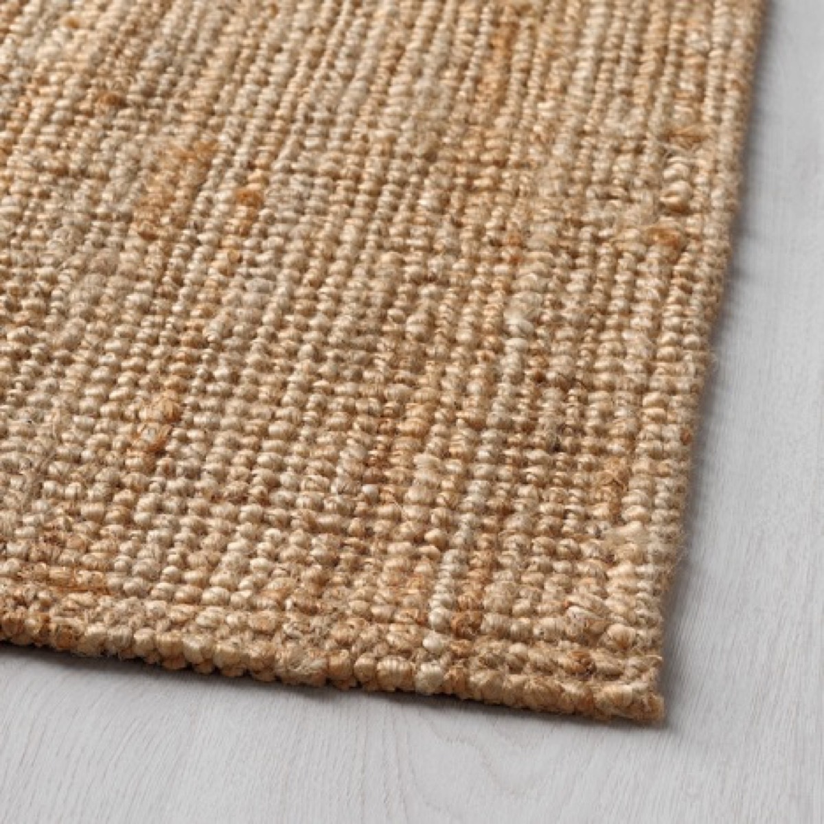 Jute rug on floor