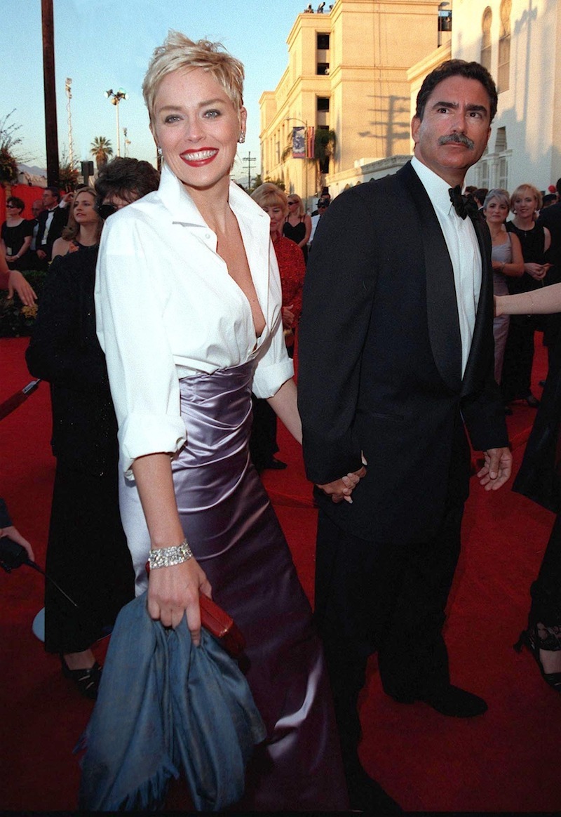 Sharon Stone and Phil Bronstein at the 1998 Oscars