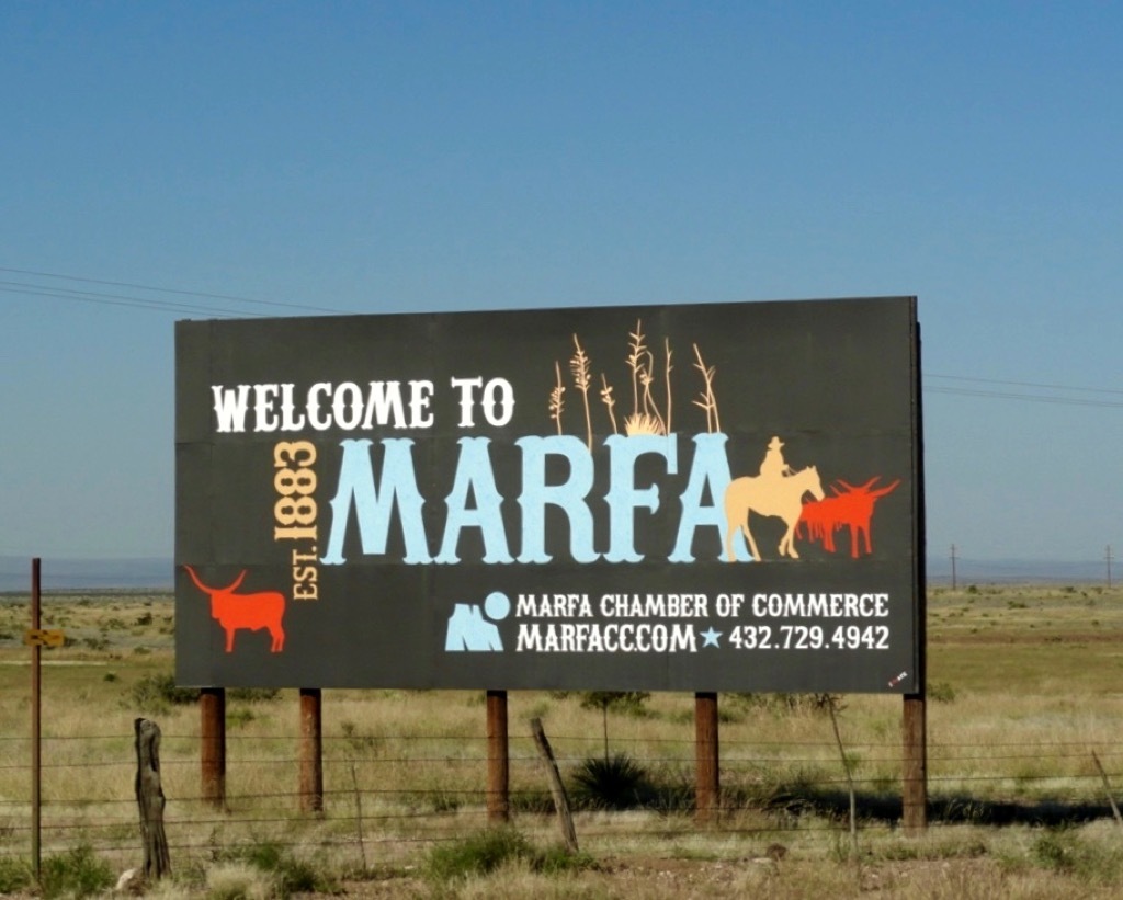 Marfa Texas sign movie facts