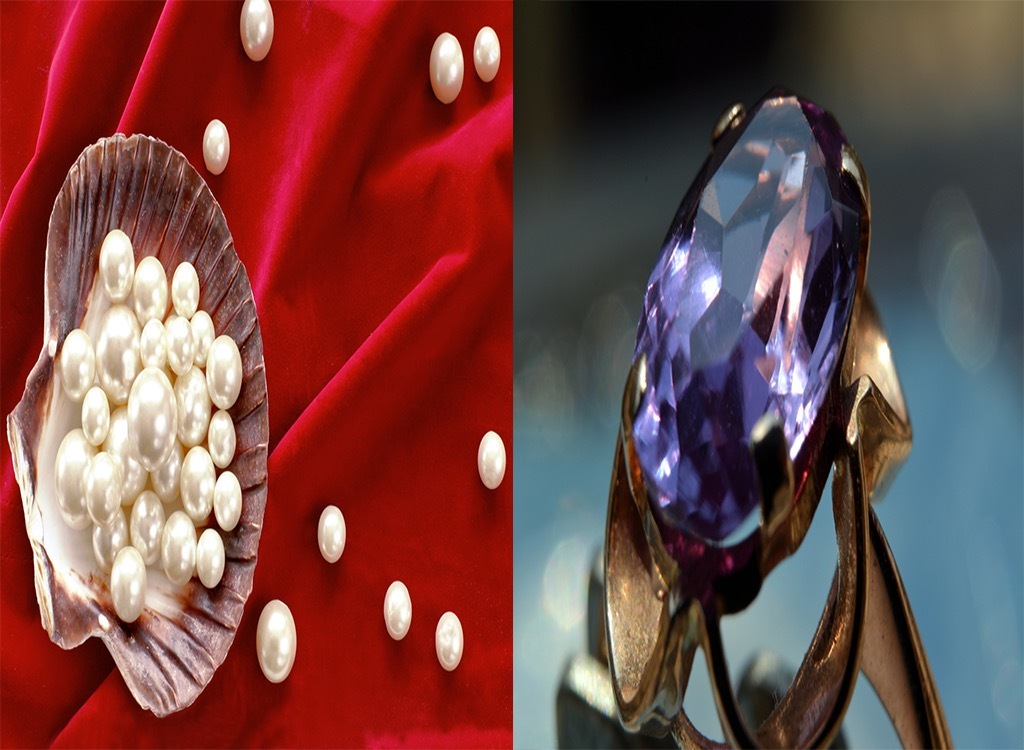 Pearl and Alexandrite June birthstone