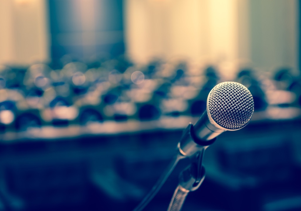 Microphone, symbolizing public speaking royal wedding differences 